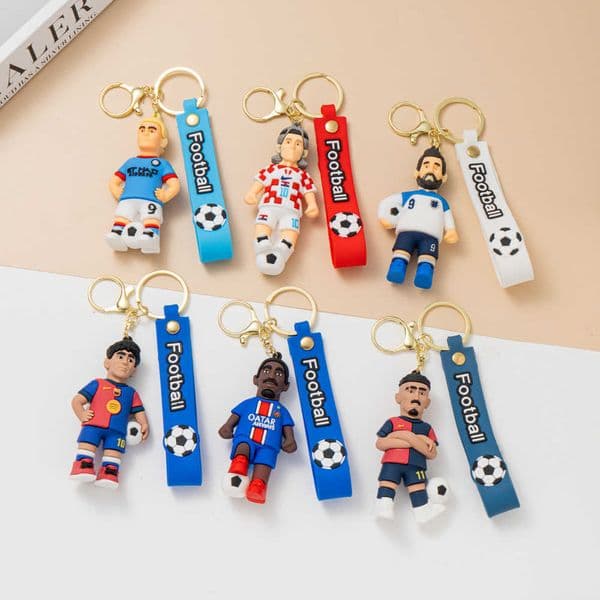 Quick delivery of World Cup football star keychains and pendants Mbapp Haaland Messi small gifts L260612KVB0