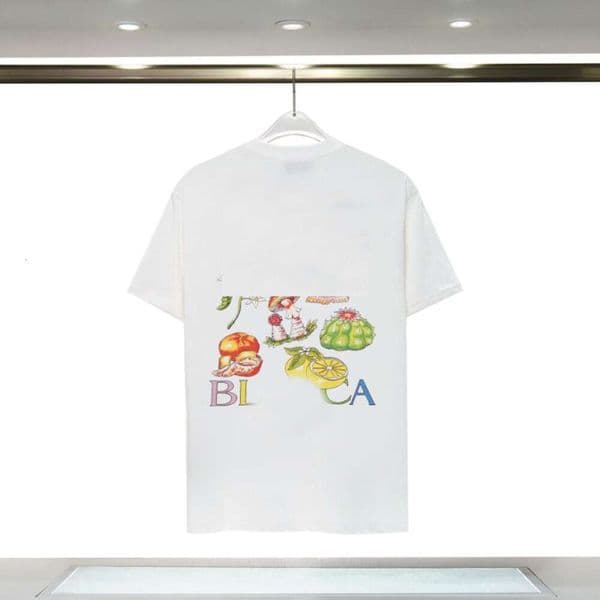 Casas Blancatshirt Men's Cotton Luxury T Shirts Printed Letter For Men And Women Cotton Short Sleeve Tshirt Logo Printed Tees Hip Hop Oversized Man Cotton T Shirt 01B