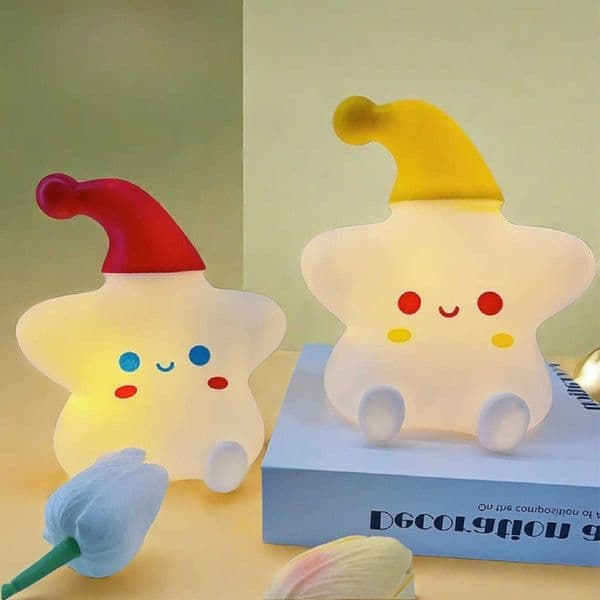 Lamp Night Light Cute Star Warm Light Patting Lamp Soft Light Warm Atmosphere Desktop Party Decoration Children Creativity Gift M260612