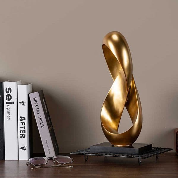 Light Luxury gold Abstract Resin Ornament Living Room Office Desktop Decoration Modern Minimalist Creative Craft L260606DMRY