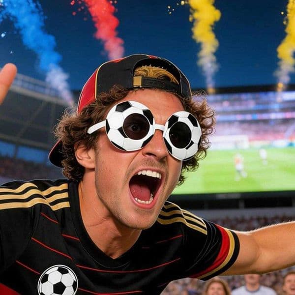 Mirror Decorative Football Accessory Football Party Glasses Lightweight Decorative Eyewear Funny Soccer Game Props for Fans S260612