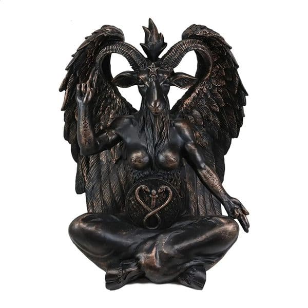 Luxury Designer Decor Church Of Satan Sabbatic room Goat Baphomet Statue Satanic Occultic Idol Sculptural Plaque Resin Crafts Religious Scul 20