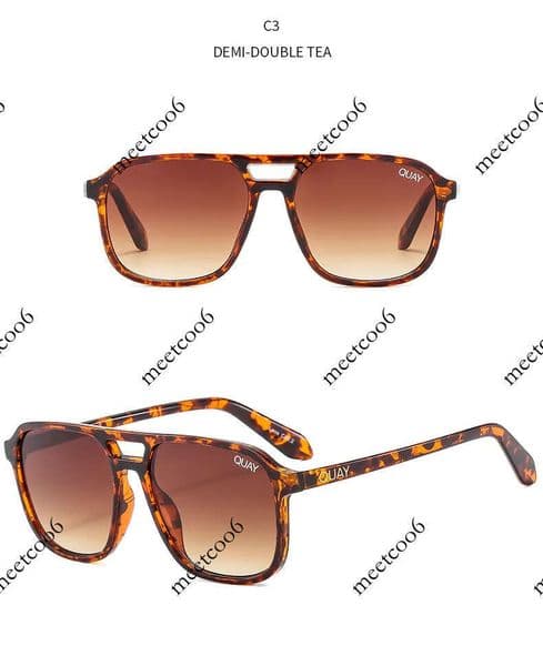 2025 luxury Sunglasses Quay Pilot Women Brand Design Metal Frame Mirror HIGH KEY Sun Glasses For Vintage Ladies Goggles Female