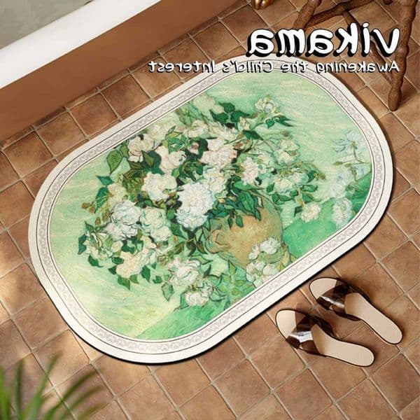 Ultra-Absorbent VIKAMA Non-Slip Bath Mat Easy-Clean Floor Mat for Bathroom Toilet and Washroom Entrances living D260612