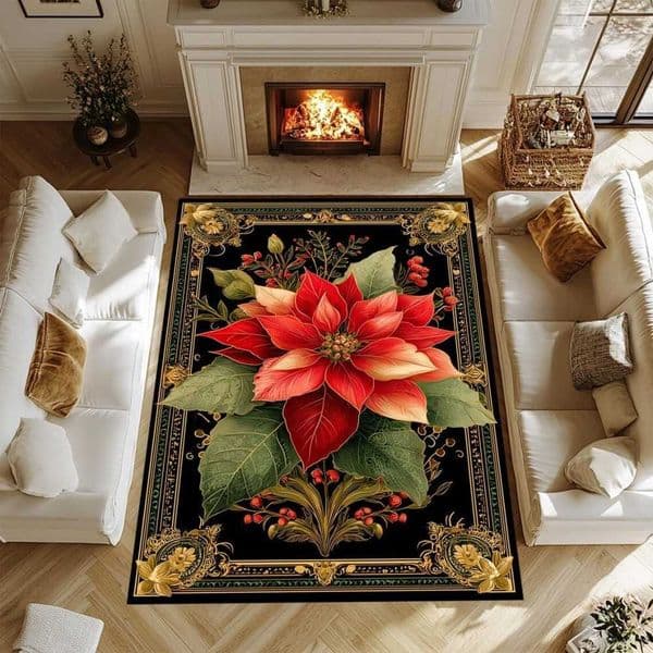 Light VIKAMA Luxury Floral Berry Living Room Carpet Bedroom Entrance Ins Style Home Decoration Non Slip Wear Large Carpet D260612