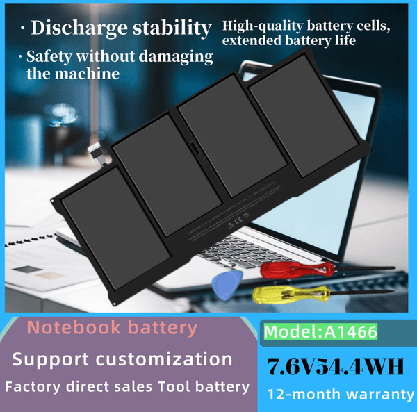 A1466 Battery 7.6V 55Wh 7200mAh Li-Polymer for Apple MacBook Air 13" A1369 A1496 A1405 A1377 2010-2017