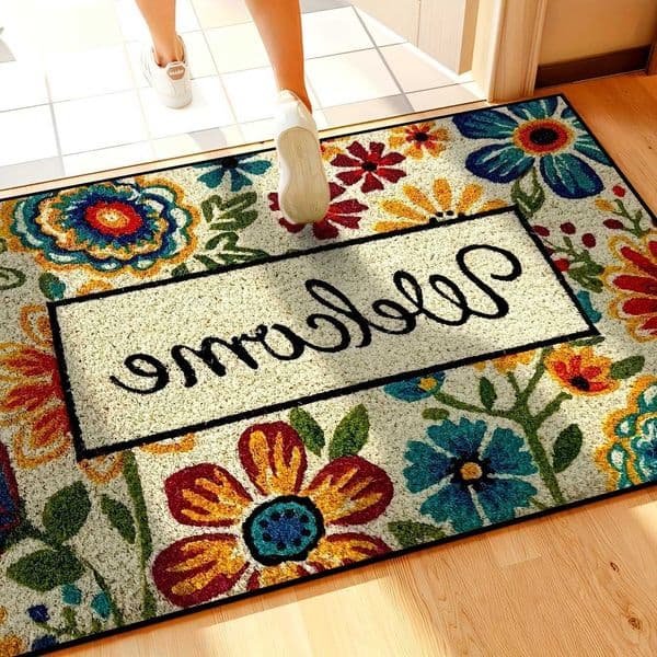 Bright VIKAMA Flower Carpet Garden Doormat Welcome Mat Rug For Bedroom Living Room Carpet Outdoor Carpet Home Decor D260612