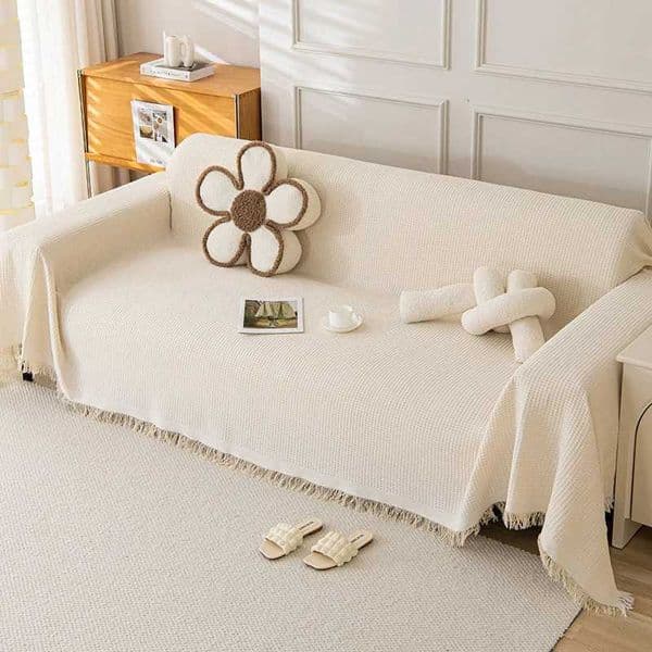 Simple Style e Color Cotton Camping Blanket Sofa Cushion All Season Universal Sofa Towel Fly Wrapped Breathable Sofa Cover J260612