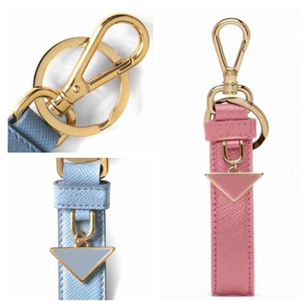 Top Designer Keychains Fashion bag charm Luxury Brands Key chains Black Leather Keychains Car key holder accessories
