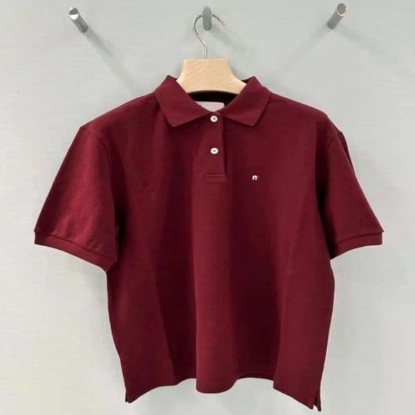Muimuiclothing Shirt Woman Designer Fashion Woman Shirt Round Neck Pure Cotton Striped Letter Print Slim Fit Short Sleeved Top Summer Casual Women Polo Muily Top 8B8