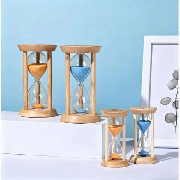 Wooden Hourglass Timer 3/5/10/15/30 Minutes Desktop Sand Clock Home Decor Kids Birthday Gift