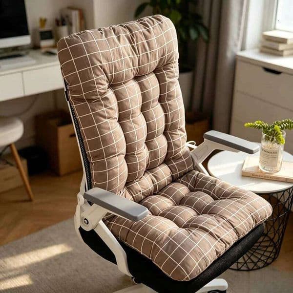 Ergonomic Office Chair Cushion with Integrated Backrest, Multifunctional Support for Home & Car Seats