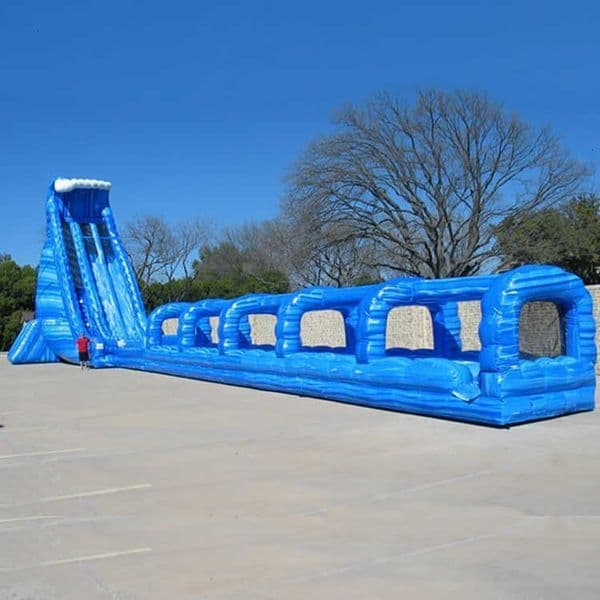 wholesale 13x4x55mH Palm Tree Double Lane Commercial Adult Inflatable Water Slides With Pool thumbnail 2