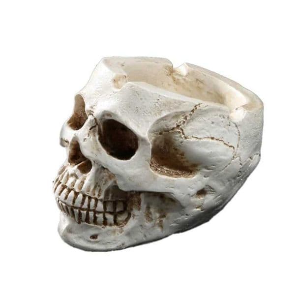 Skull Cigarette Ashtray Ash Tray Resin Halloween Props Home Decor Craft Ashtray Cigarette Cigar Ashtray Ash Tray Smoking Gift L260612