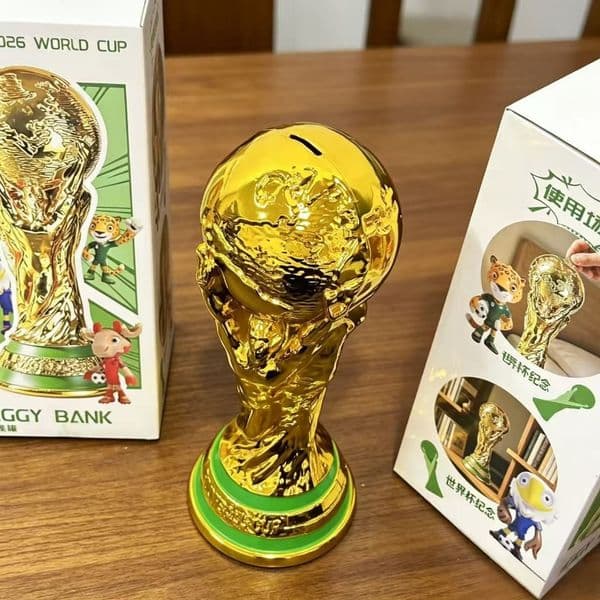 World Cup Trophy Model Money Box Championship Souvenir Giant Claret Cup Figurine