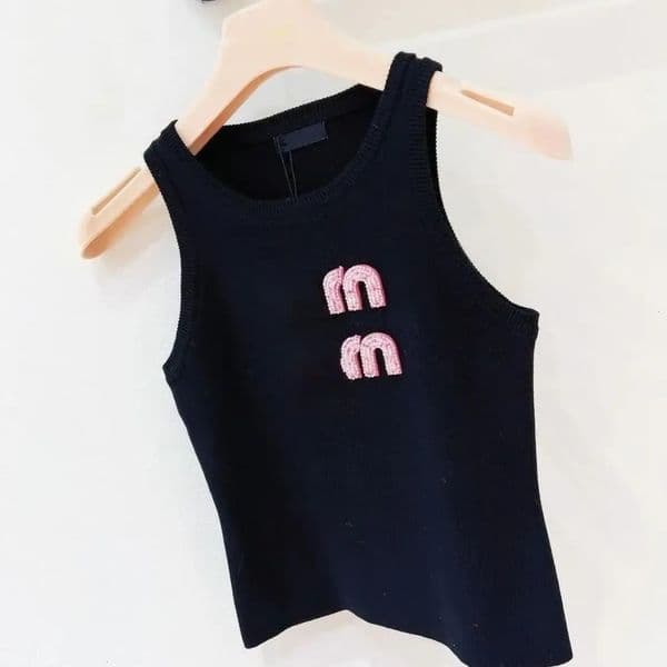 Fur Coat Sexy Vest Halter Crop designer shirt woman Tank Top For Women Designer Party Embroidered Fall Summer Backless Shirt Clothes Woman Designer Clothe