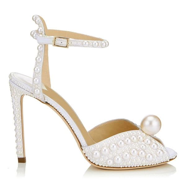 Designer Shoes Fashion High Heels Women's High Heels Wedding Sandals Princess Shoes Export Women's High Heels Pearl Sandals Luxury Shoes