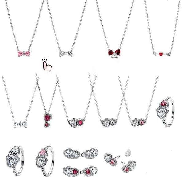 Charm Bow Designer Women's heart Pendant Necklace GiftAAA+