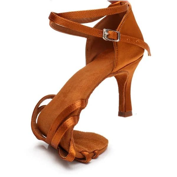 Womans Latin Dance Shoes Ladies Girls Jazz Ballroom Salsa Dancing Sandals 7 Colors 5cm/7cm Medium Heeled Soft Suede Sole A001 260605