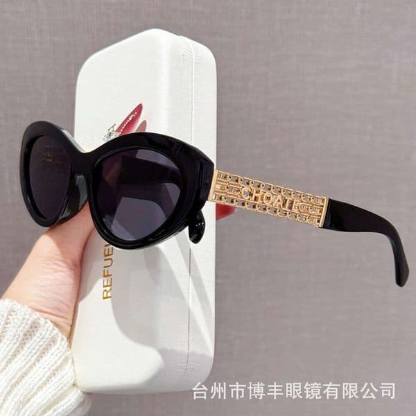 Luxury Brand Designer Sunglasses 2026 New Fashion High-End Cat-Eye UV Protection, Men's Sunglasses, European And American Style, Women's Trend, Wholesale