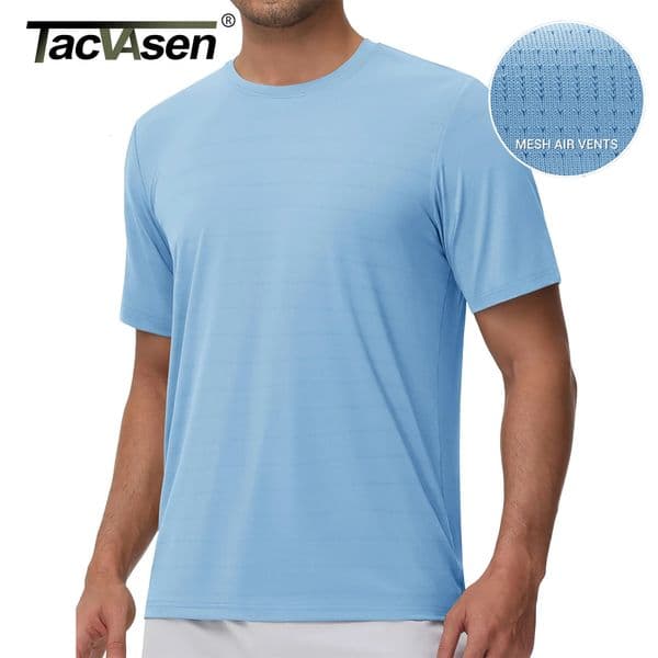 TACVASEN Lightweight Athletic T-Shirts Mens Quick Dry Workout Gym Tops Short Sleeve Running Tee Shirt Performance Activewear 260613