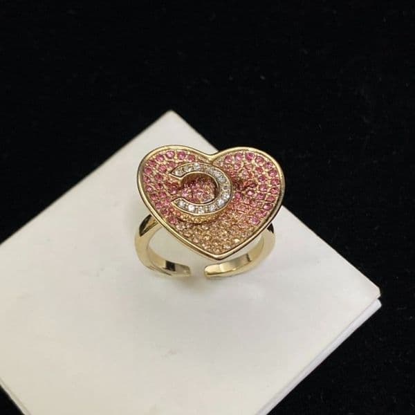 Designer Rings Luxury Letter Crystal Band Rings Gold Plated Opening Adjustable Ring For Women Party Fashion Jewelry Gift