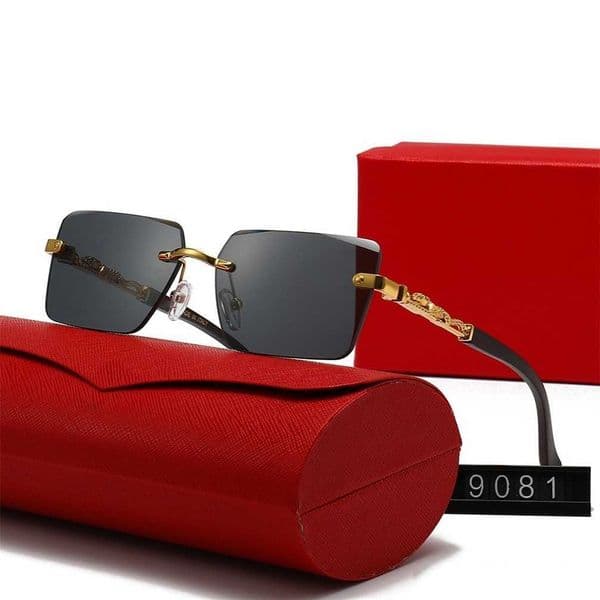 Classic Sunglasses Sunglasses Men Sunglass Woman Rimless Frame Mirror Eye Shades Metal Sun Glasses For Women Y2K Spicy Girl With Box081