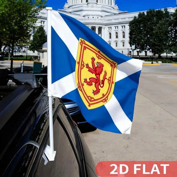 Scottish 1pc Flag - Scotland Flag - St Andrews Saltire Car Flag 12x18 inch Polyester Outdoor Banner Pole That Hooks onto Car L260616