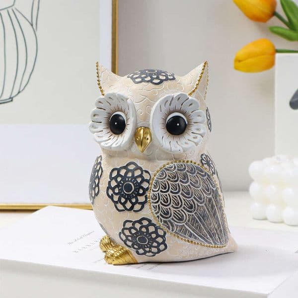 Home Owl Ornament Animal Desktop Decoration Office Living Room Wine Cabinet Holiday Gift Craft High-Quality