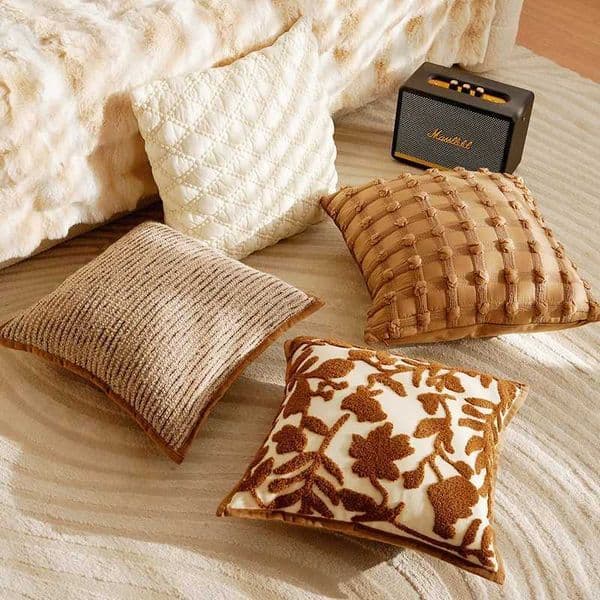 Light Luxury 30x50/45x45CM Throw low Cover Brown French Stamping Waist Cushion Cover Decor He Decorative lowcase J260616