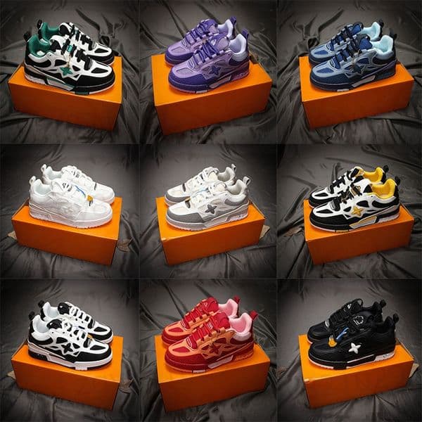 2026 Luxury Designer Sport Shoes SK8 sneakers SKATE 1854 men casual shoes grey orange red training shoe White trainer wild low-top skate platform classicz3