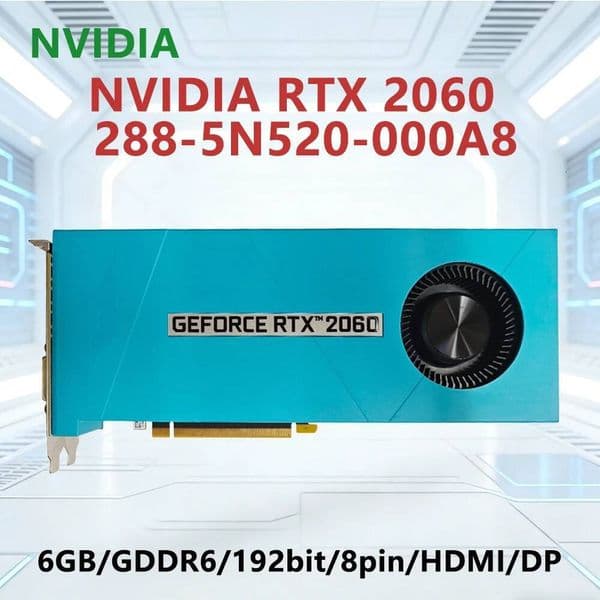 For Acer NVIDIA RTX 2060 6GB GDDR6 256bit GPU 288-5N520-000A8 graphics card support HDMI DP 8Pin Desktop PC office/gaming