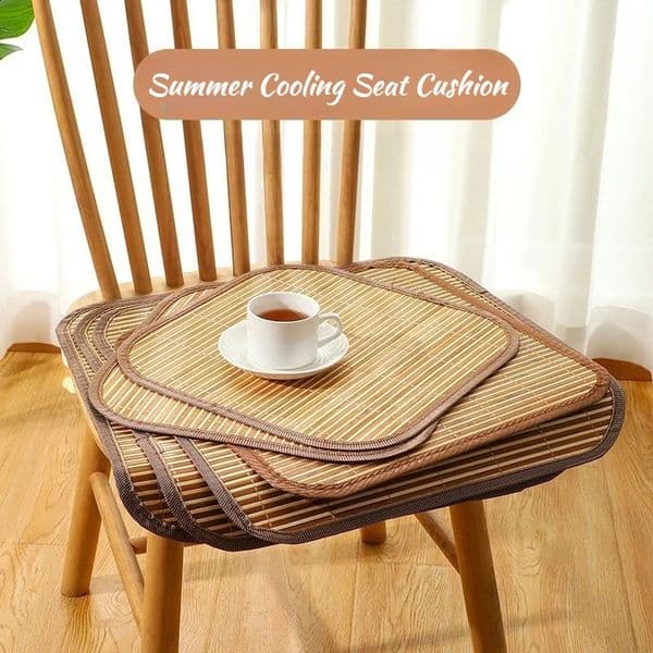 Summer Office Essentials 40CM Breathable Cooling Seat Cushion Cool Mat Nonslip Bamboo Chair 260615