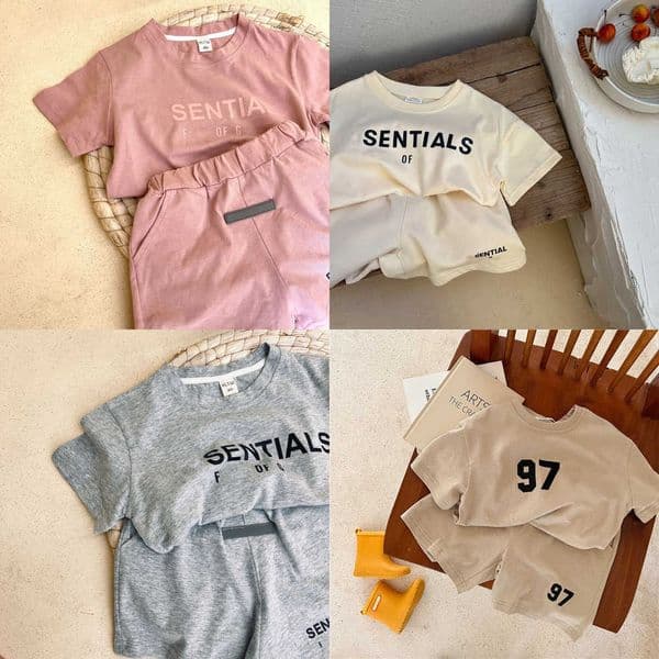 Designer 2026 New Kids Baby Clothes ESS Sets Essential Boys Tracksuits Girls Kid Youth Toddler T Shirts Pants Infants Baby Children Short Sleeve Top Shor Y260616