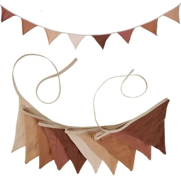 10 Flags 26M Pennant flags Hessian Wedding Party Decor Bunting Vintage Po Prop Banners Home Baby Shower Carnival Garland 260615