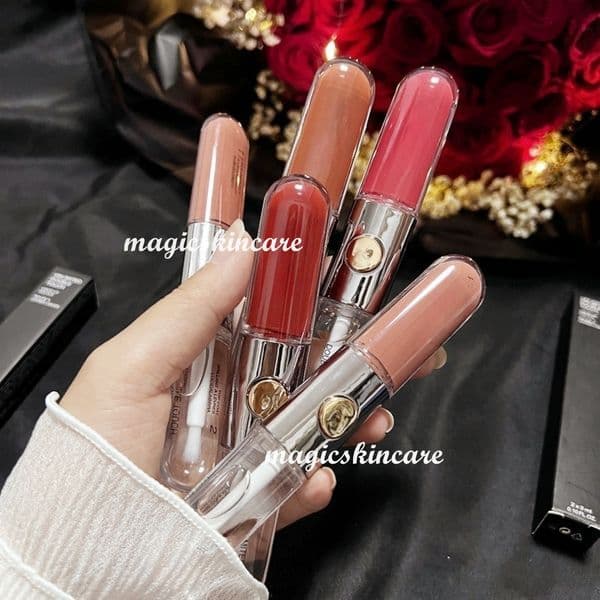 2*3ml Double Touch Lip Gloss Makeup 8 Colors Moisturizer Nutritious Natural Lip balm Cosmetics Free Ship
