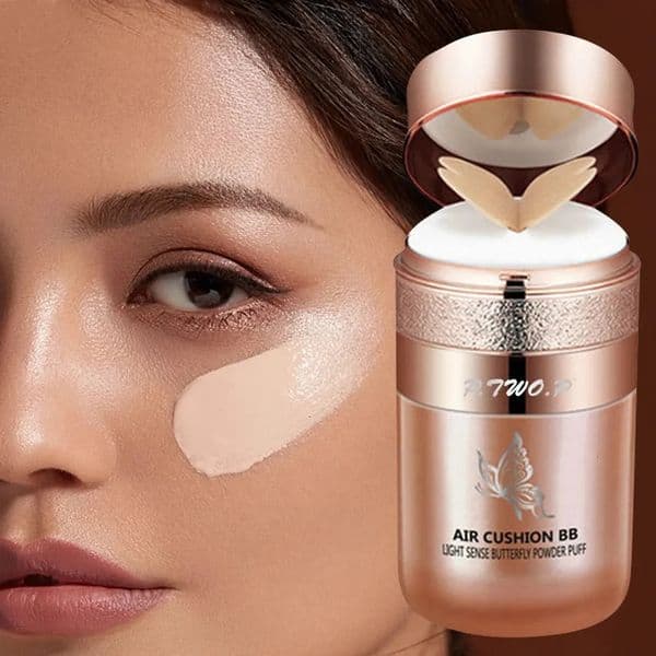 Air Cushion BB Cream Butterfly Powder Puff Moisturizing Foundation Concealer Oil Control Waterproof Makeup maquillaje Cosmetics 001