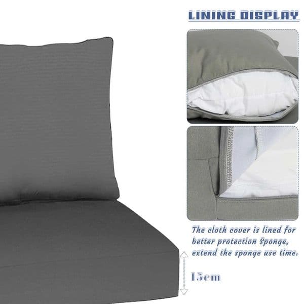 Custom Seat And Back Cushions Chair Sofa Bench Backrest Cushion Set Chair Seat Pad Decor Garden Bay Window Pad Patio Cushion C260616