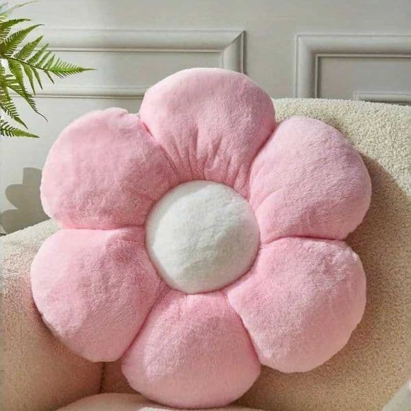 Easter Spring Decor Floral Plush PillowPink Flower Shaped Cushion for Living Room BedroomCozy Home Decor Gift Chair Cushion C260616