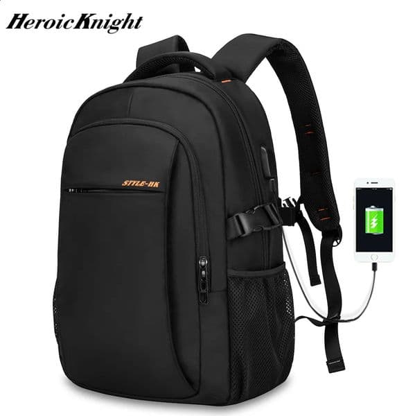 Heroic Knight Multifunctional Men Backpack Fit 156 Laptop Fashion Waterproof School USB AntiTheft Travel Bag For Man 260611