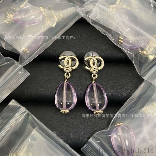 Designer earrings channels Double C Tassel gold Full Dia Earrings Styles Lemon Earrings cc earrings 2212