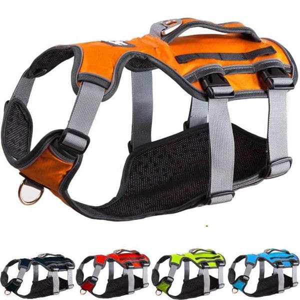 SALE ON Dog Harness Training Vest For Medium Big Dogs Adjustable Strong Outdoor Adventure Travel Harness Pitbull Dropshipping L260615