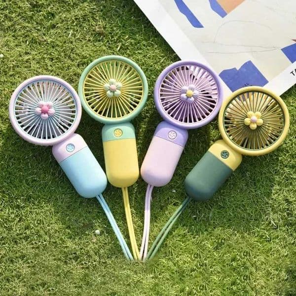 Portable Mini Fan Handheld Pocket Fan USB Rechargeable Small Fan 1 Speeds Cute Personal Desk Fan for Office Outdoor Travel Gift L260616