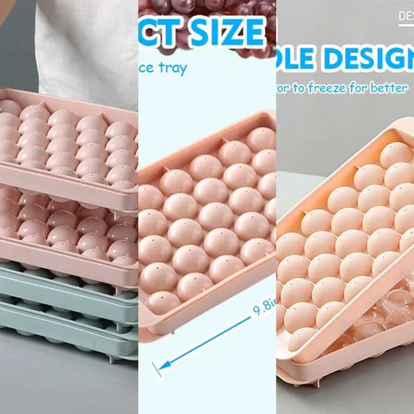 Ice Cube Molds with Silicone Lids And Storage Box Press-to-Freeze Household Essential Kitchen Tool Food-Grade Ice Tray L260616