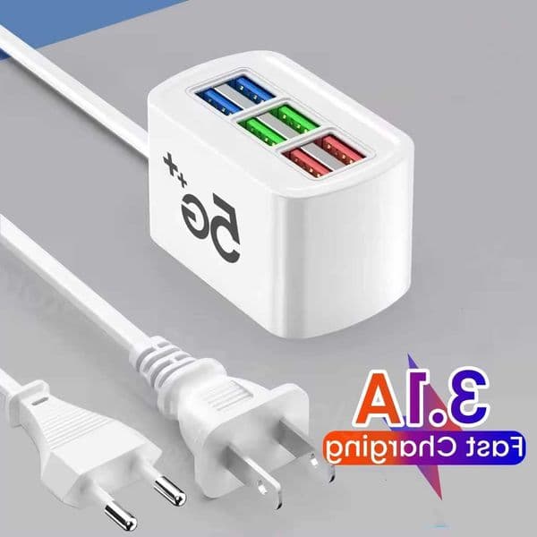 in 1 Fast USB 6 Charger Power Strip Desktop Fast Charging Station with 1m Cord USB Hub Adapter Socket for iPhone Home EU US PlugR260617