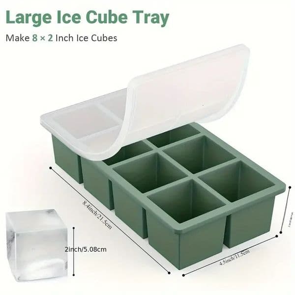 Kitchen Giant Storage For Food Meal Sauce With Lid Silicone Freezer Trays Extra Ice Cubes Tray Food Freezing Molds Accessories 260617