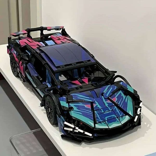 Hot Technical Mini Building Blocks Car Racing Sport Speed Vehicle Model City Mechanical Super Bricks Puzzle Toys Adult Gift W260617