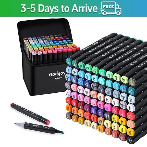 Markers 80/120/168 Colors Two Color Professional Permanent Sketch Markers For Adult Coloring Illustration And Artistic Drawing 260616