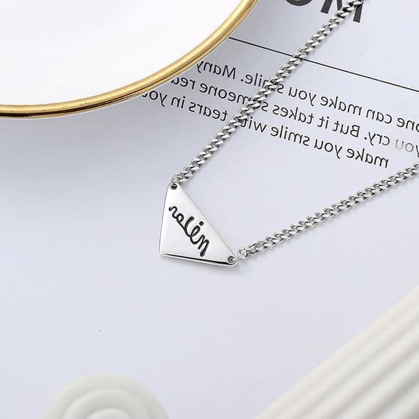 Chain For Man Stainless Steel Couple Pendant woman necklace Necklaces - Gold & Silver Chain Jewelry Gift Girlfriend Crystal