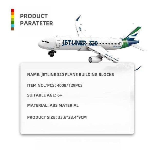 129PCS Aviation Passenger Aeroplane Building Blocks DIY Passenger Airport Airbus Airplane Assemble DIY Bricks Kids Toys Gift J260617